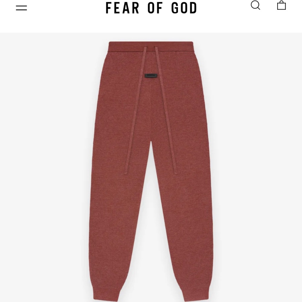 NWT Essentials Fear of God - Waffle Fitted Sweatpant